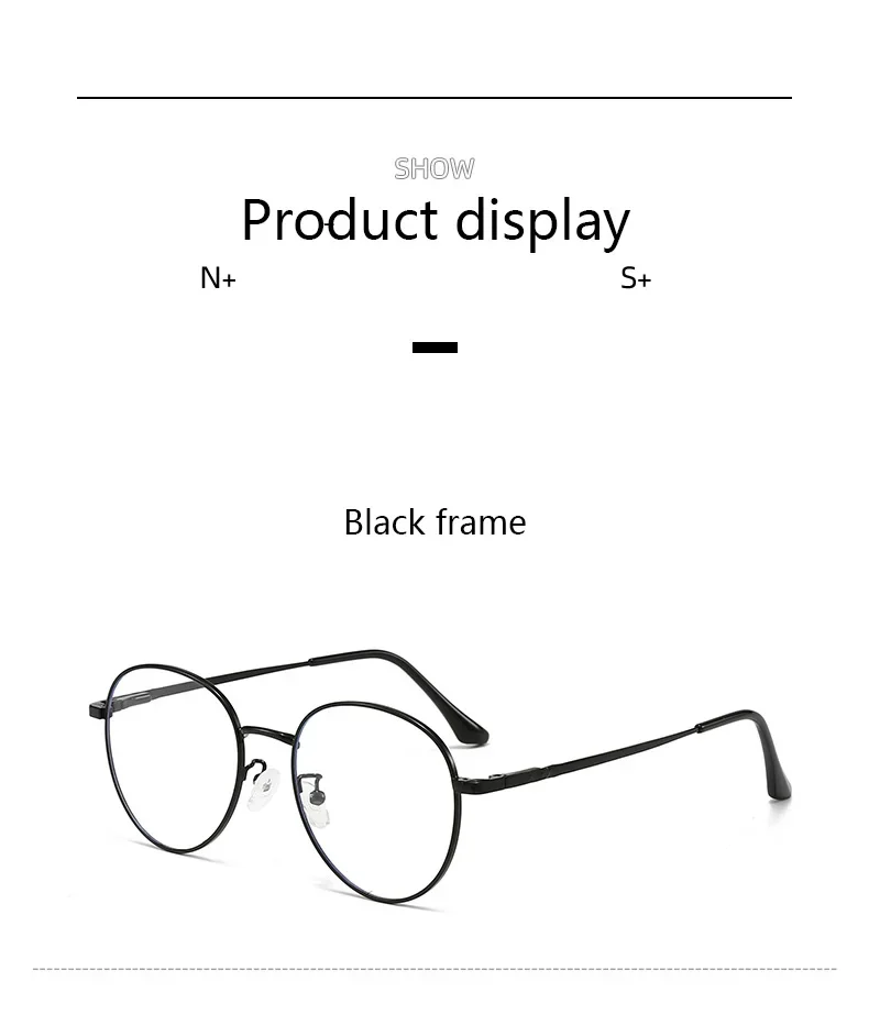 Roud Frame Polarized Sunglasses Magnetic With 2 Clips On Glasses Metal Frame Legs Optical Eyeglass Magnet Eyeglasses 3 IN 1