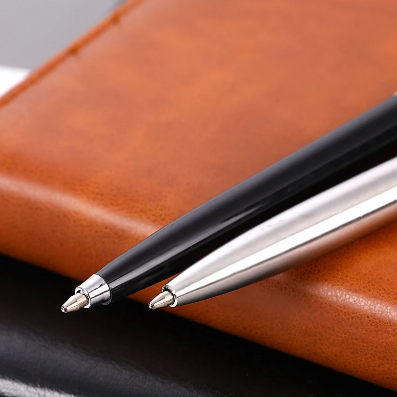 Luxury qualitymetal Ballpoint Pen stainless steel color Press signature pen ball point pen Stationery Office Supplies new