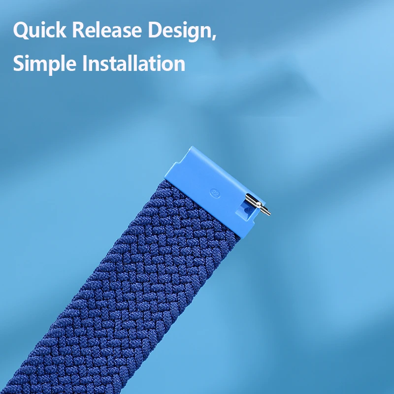 20mm 22mm Band for Samsung Galaxy watch 7/4/6/5 pro/active 2/Gear S3 braided solo loop bracelet correa Huawei watch GT 2 3 strap