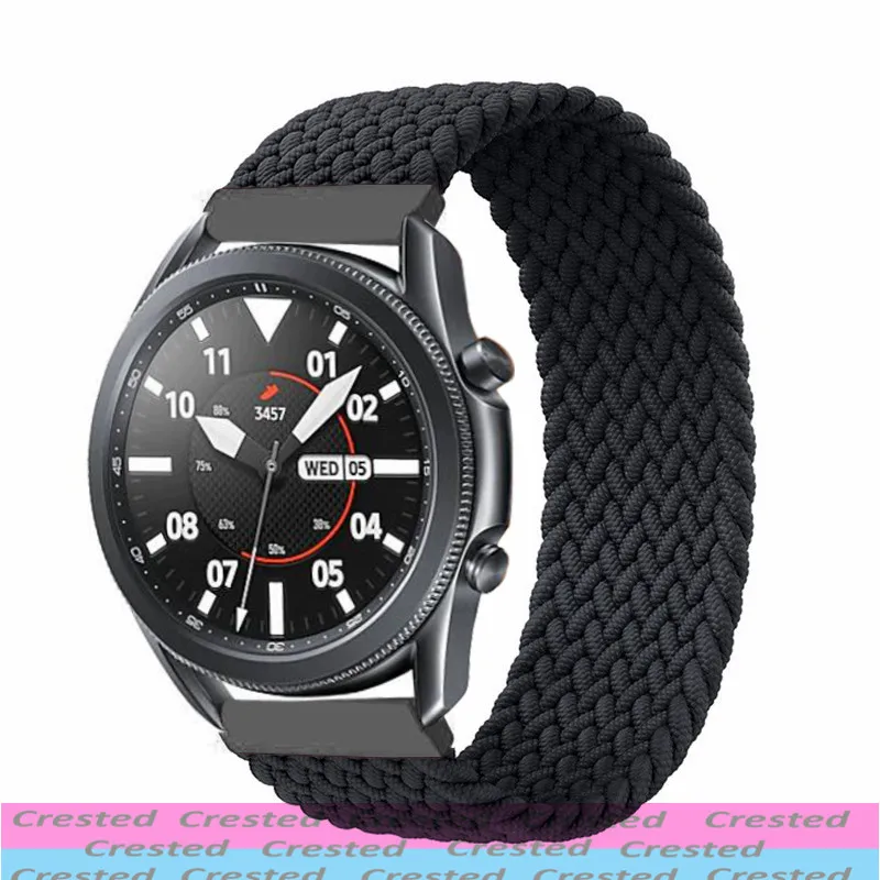 20mm 22mm Band for Samsung Galaxy watch 7/4/6/5 pro/active 2/Gear S3 braided solo loop bracelet correa Huawei watch GT 2 3 strap