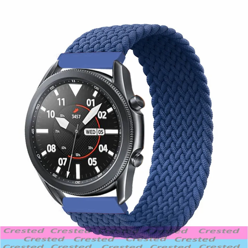 20mm 22mm Band for Samsung Galaxy watch 7/4/6/5 pro/active 2/Gear S3 braided solo loop bracelet correa Huawei watch GT 2 3 strap