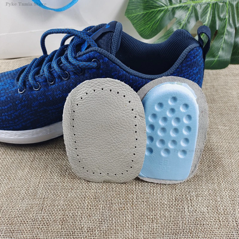 Latex Leather Heel Insoles Thicken Orthopedic Arch Support Shoes Pads Pain Relief Foot Massager Care Half Insert Increase Height