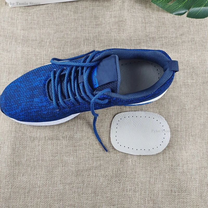 Latex Leather Heel Insoles Thicken Orthopedic Arch Support Shoes Pads Pain Relief Foot Massager Care Half Insert Increase Height