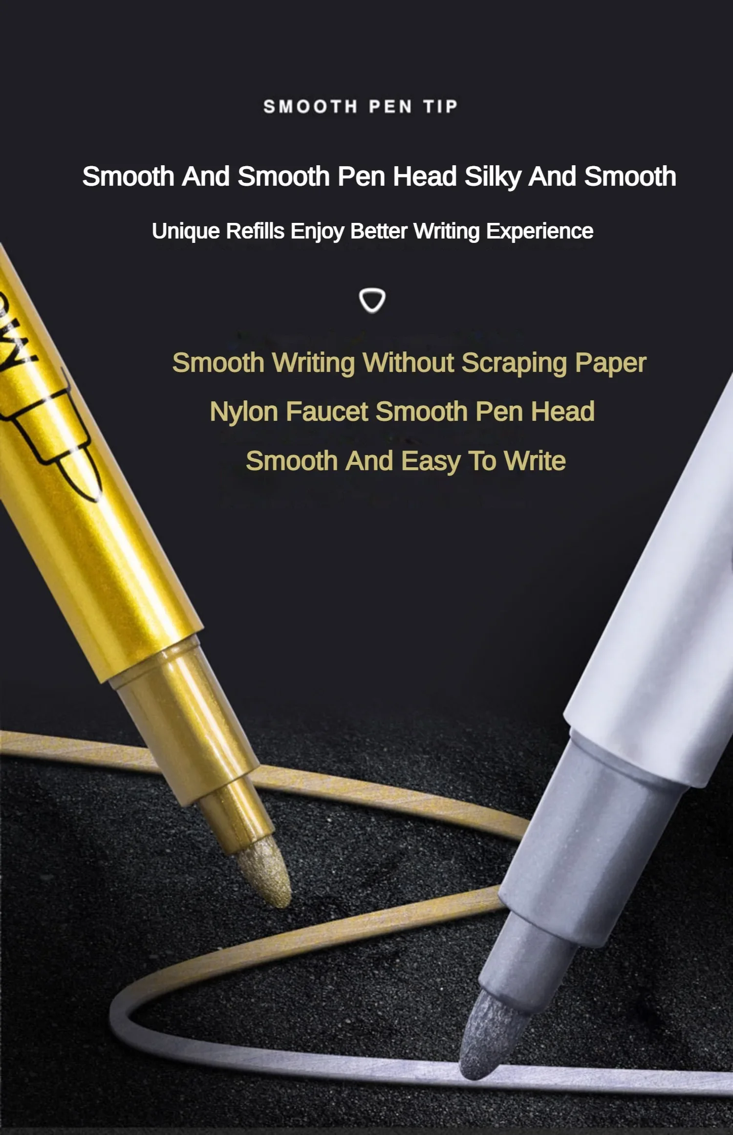12 Color Metallic Marker Pen Resin Drawing Pen Acrylic Paint DIY Highlights Permanent Marker DIY Card Art Supplies Stationery