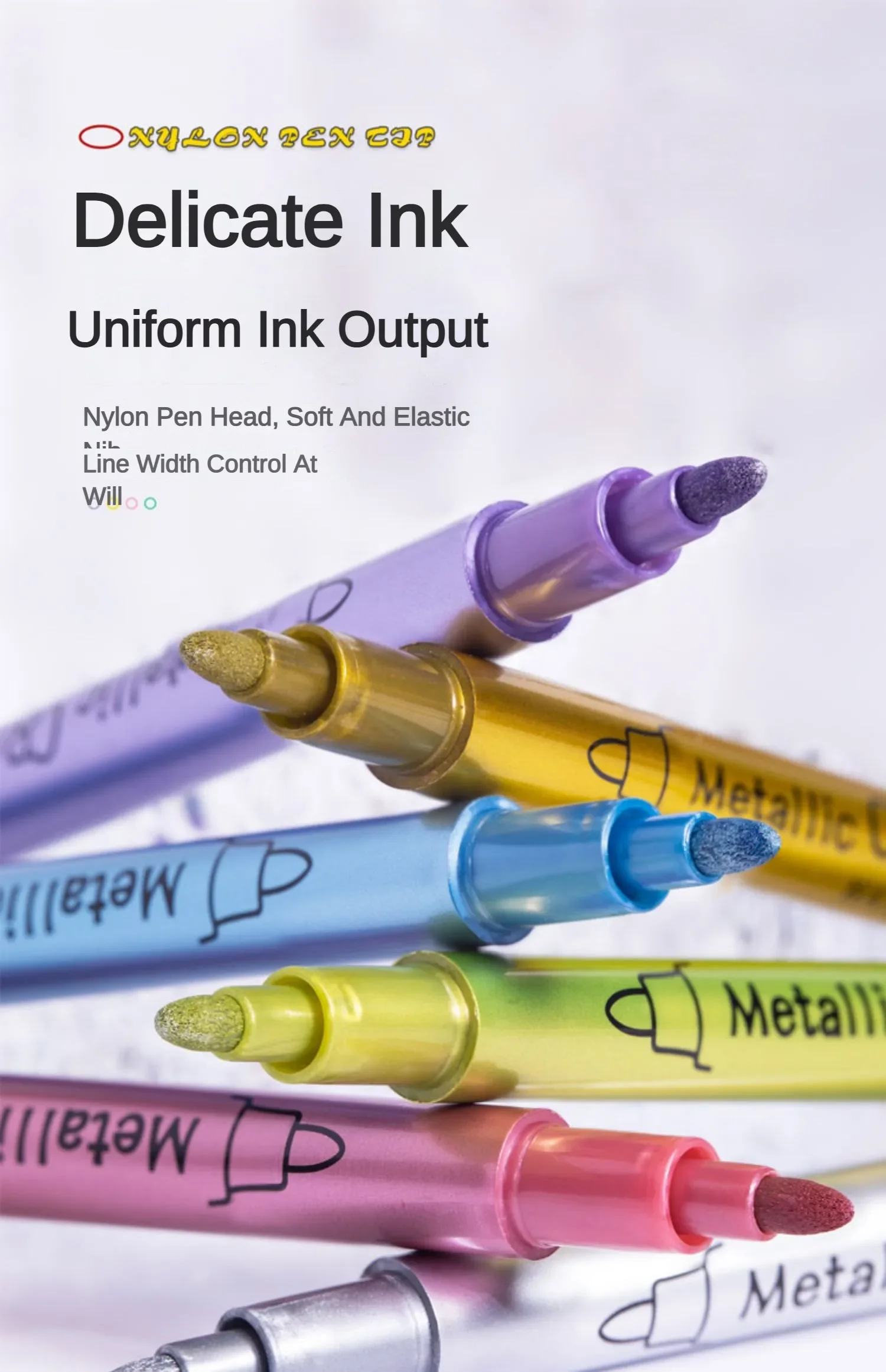 12 Color Metallic Marker Pen Resin Drawing Pen Acrylic Paint DIY Highlights Permanent Marker DIY Card Art Supplies Stationery