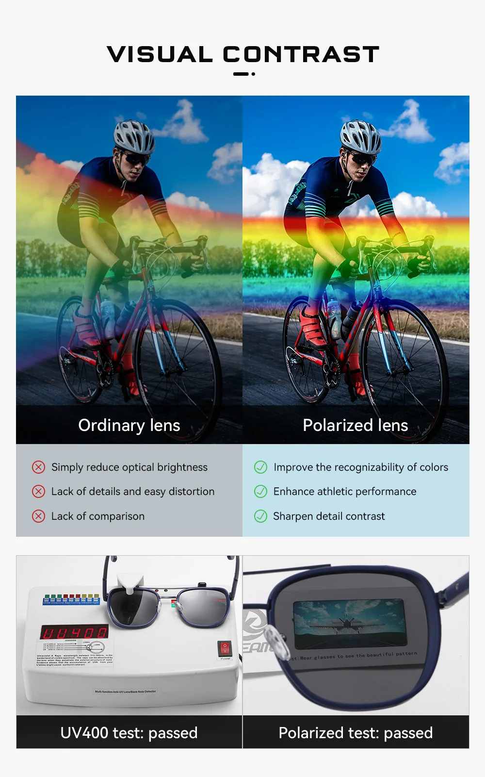 KDEAM 2026 New Man Classic Polarized Sunglasses Outdoor Sports Decoration Sun Glasses Anti Blue Light Fashion Luxury HD Glasses