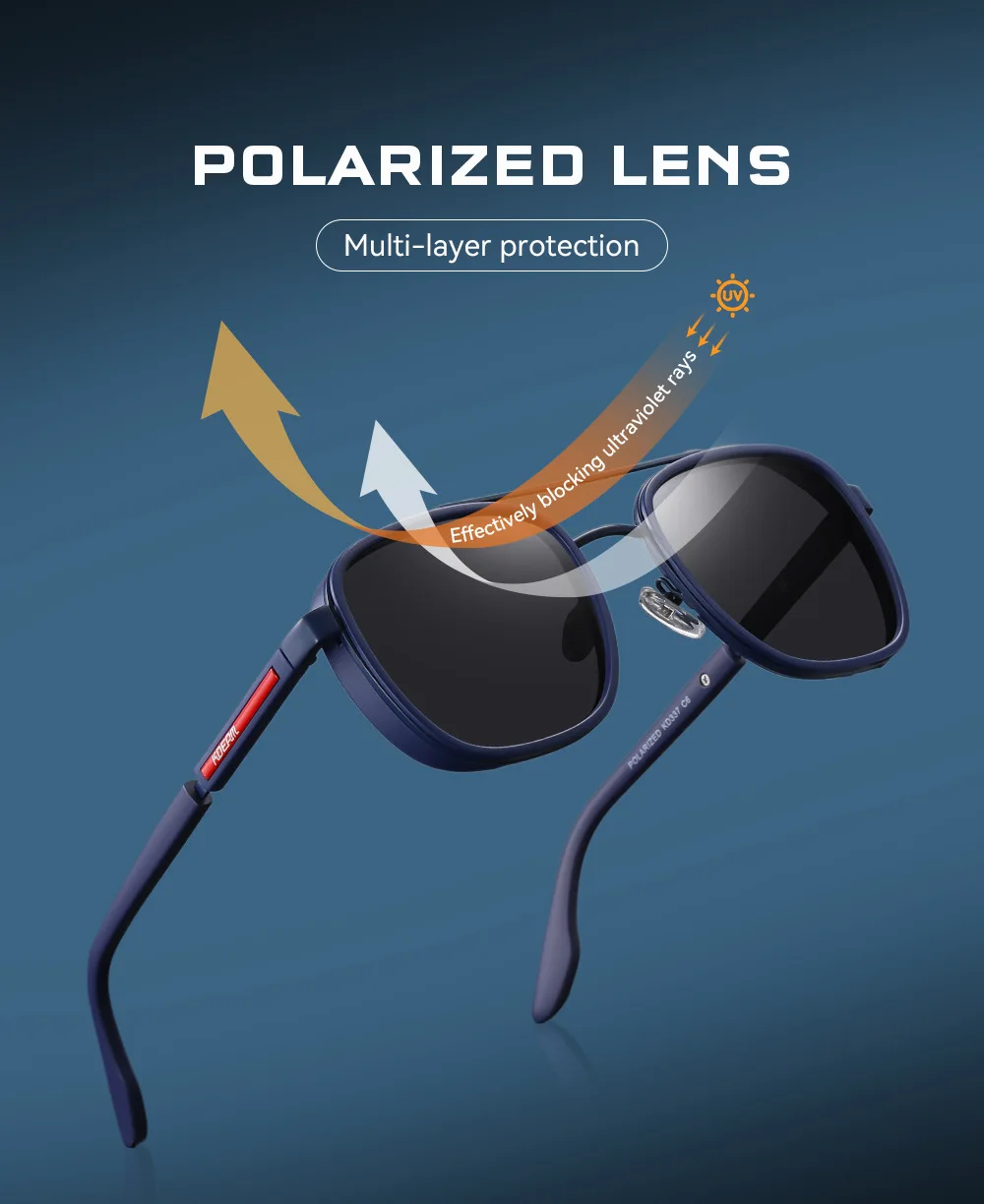KDEAM 2026 New Man Classic Polarized Sunglasses Outdoor Sports Decoration Sun Glasses Anti Blue Light Fashion Luxury HD Glasses