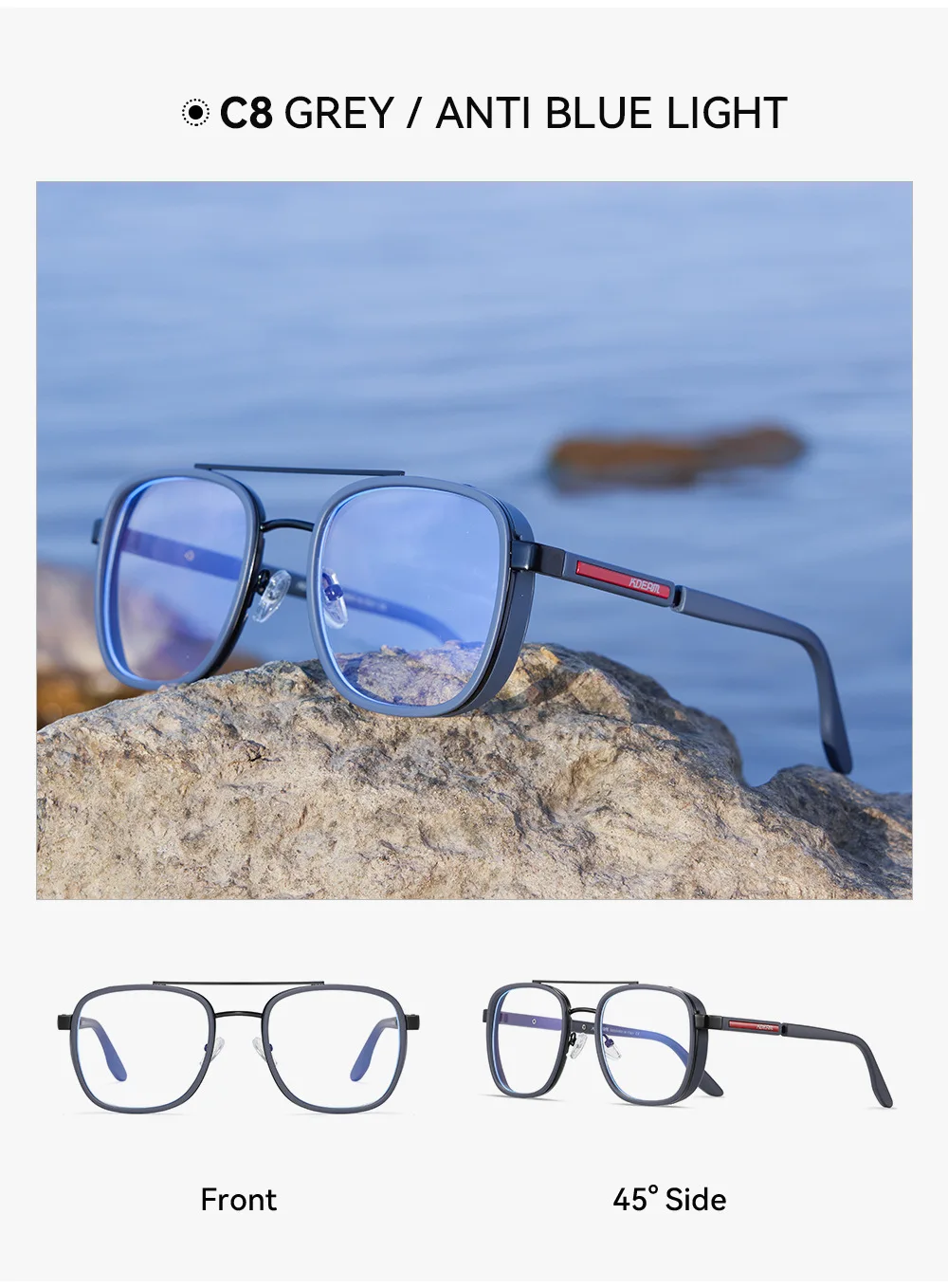 KDEAM 2026 New Man Classic Polarized Sunglasses Outdoor Sports Decoration Sun Glasses Anti Blue Light Fashion Luxury HD Glasses
