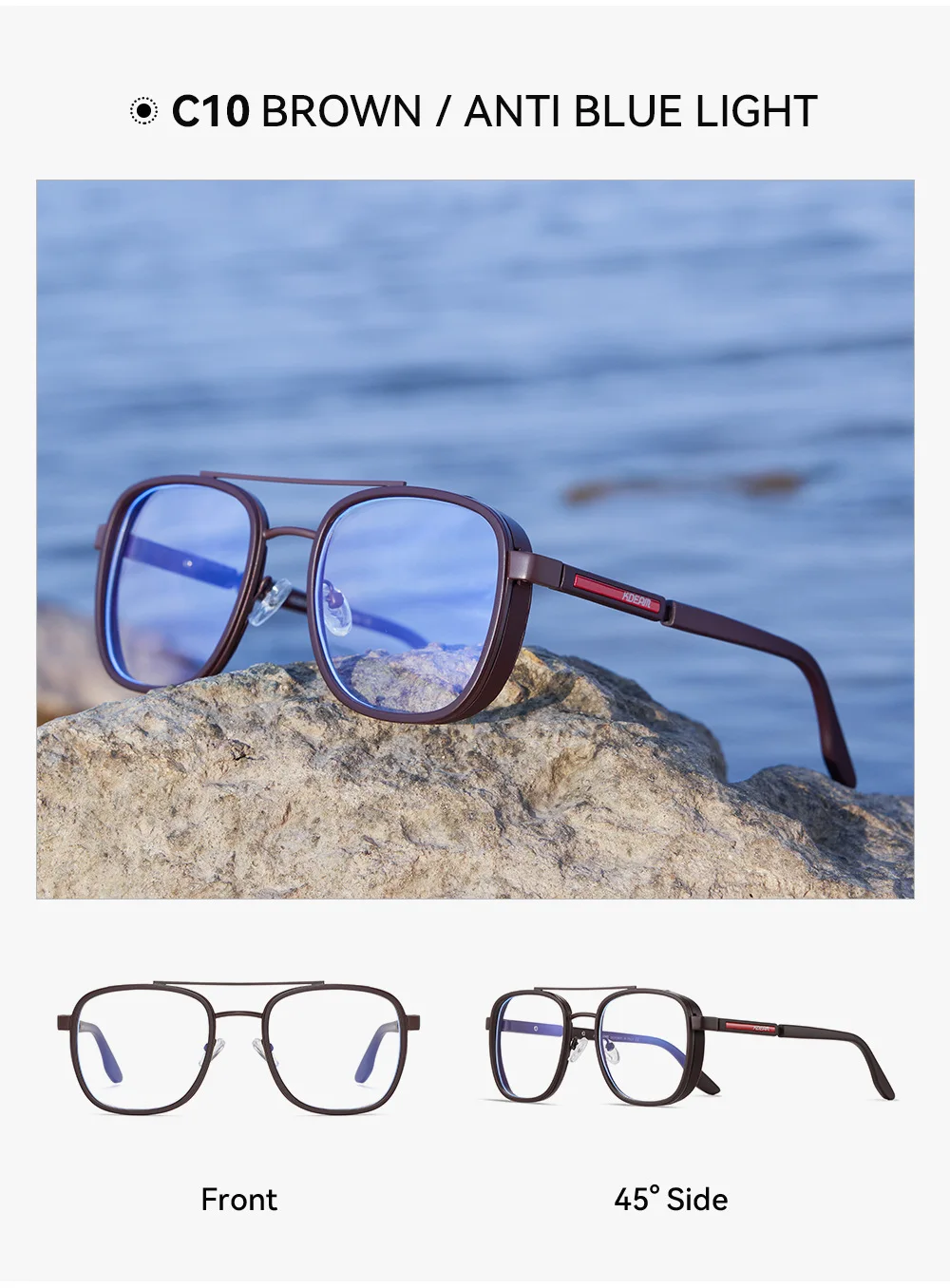 KDEAM 2026 New Man Classic Polarized Sunglasses Outdoor Sports Decoration Sun Glasses Anti Blue Light Fashion Luxury HD Glasses