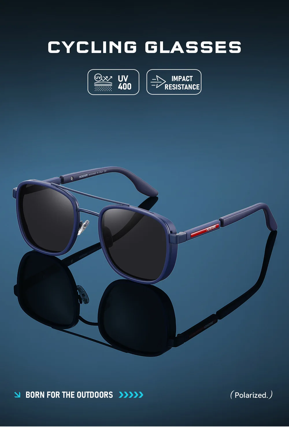 KDEAM 2026 New Man Classic Polarized Sunglasses Outdoor Sports Decoration Sun Glasses Anti Blue Light Fashion Luxury HD Glasses