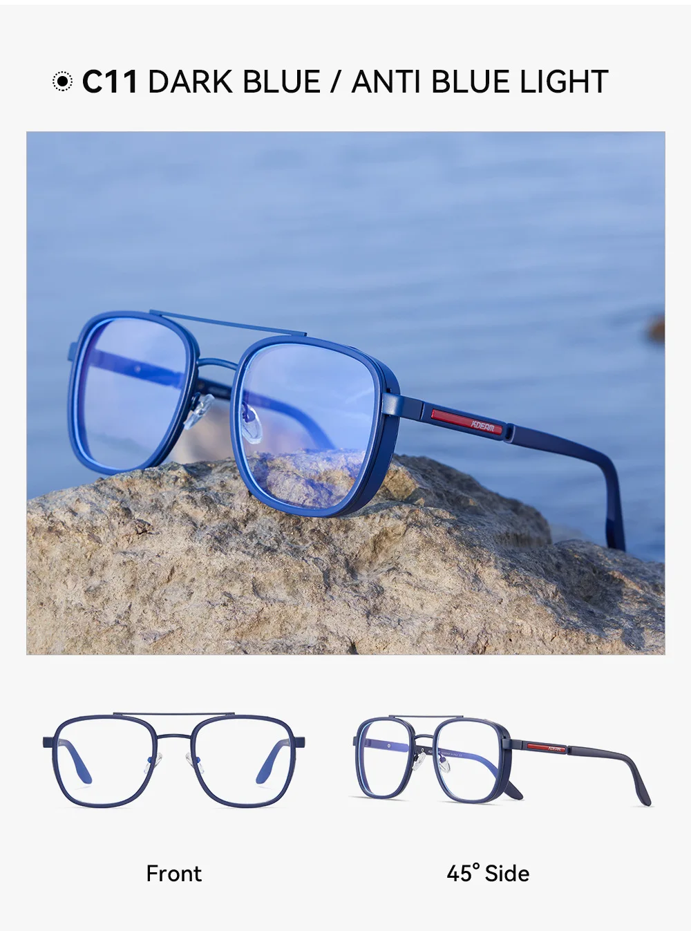 KDEAM 2026 New Man Classic Polarized Sunglasses Outdoor Sports Decoration Sun Glasses Anti Blue Light Fashion Luxury HD Glasses