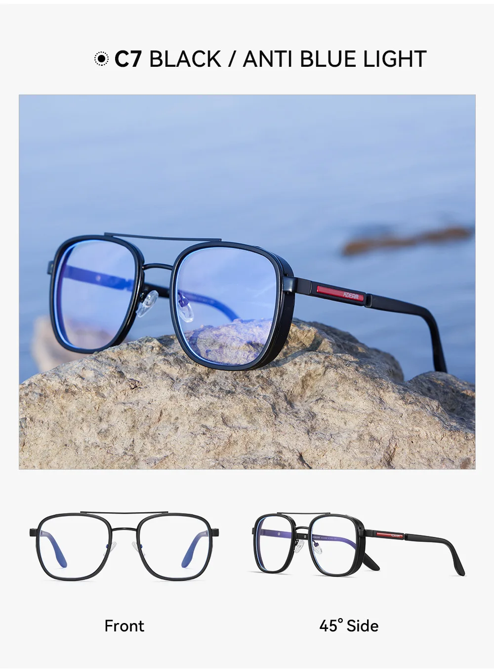 KDEAM 2026 New Man Classic Polarized Sunglasses Outdoor Sports Decoration Sun Glasses Anti Blue Light Fashion Luxury HD Glasses