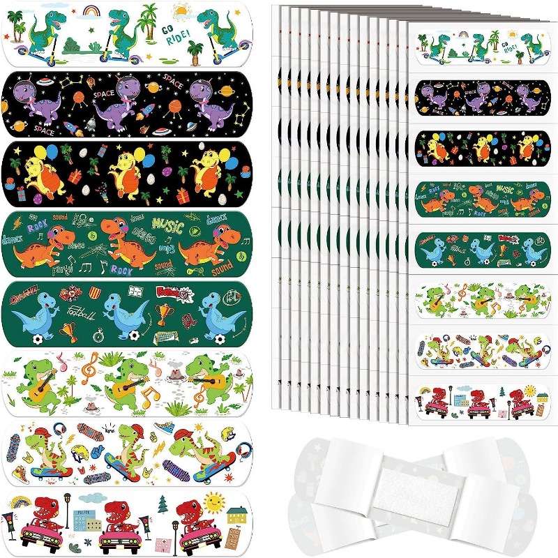 40pcs/set Cartoon Band Aid Kawaii Dinosaur Pattern Plasters for First Aid Strips Adhesive Bandages Wound Dressing Patch