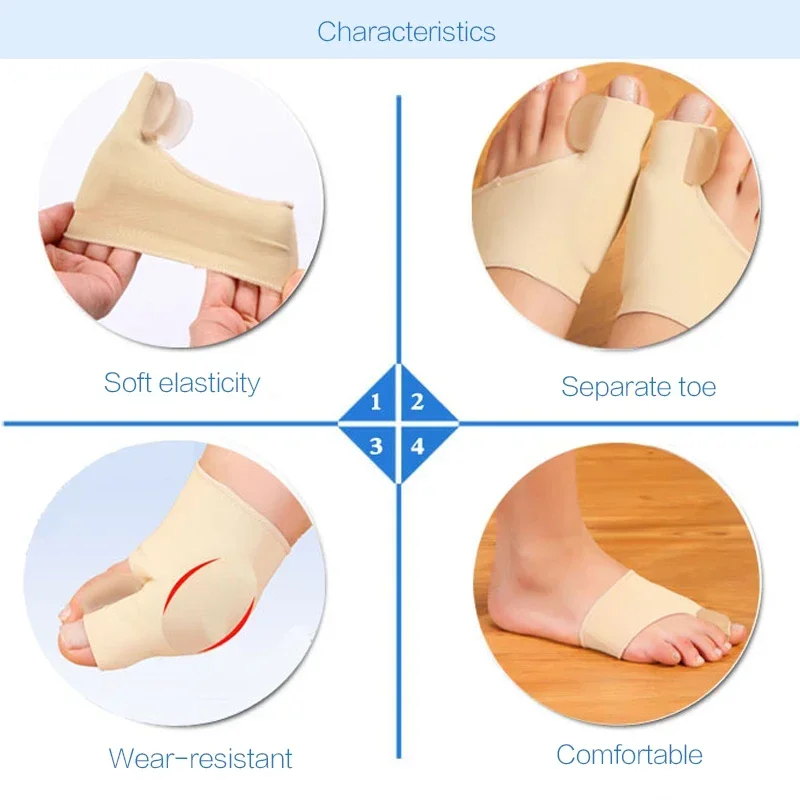 Bunion Corrector, Toe Separator for Big Toe Relax, Spread and Stretch for Hallux Valgus & Bunion Support, Protector for Big Toes