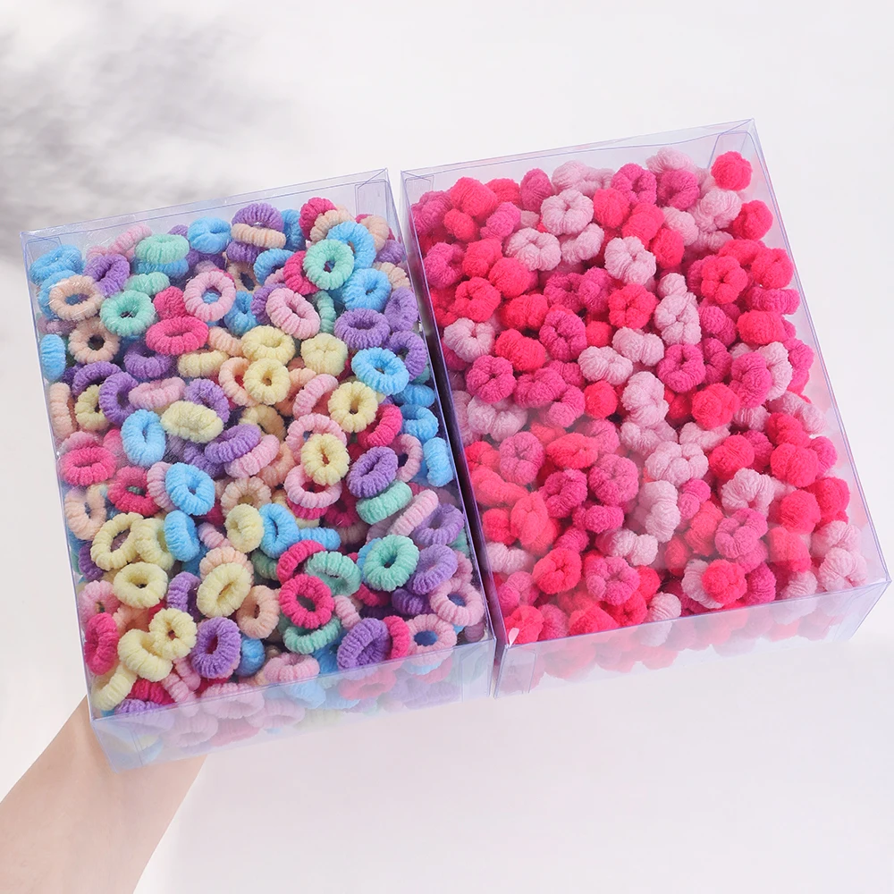50/100PCS Children Colorful Hair Rubber Band Elastic Hairband Wave Scrunchie for Baby Girls Hair Accessories Kids Head Rope