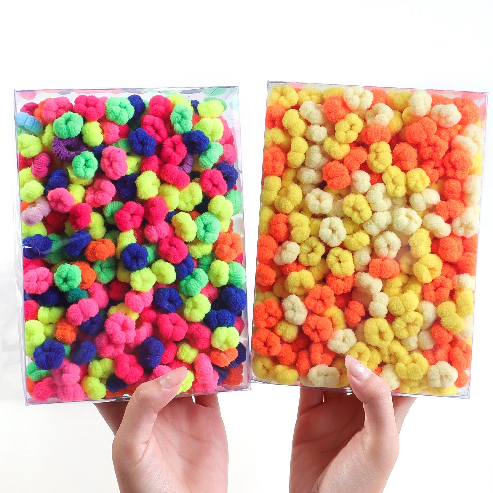 50/100PCS Children Colorful Hair Rubber Band Elastic Hairband Wave Scrunchie for Baby Girls Hair Accessories Kids Head Rope