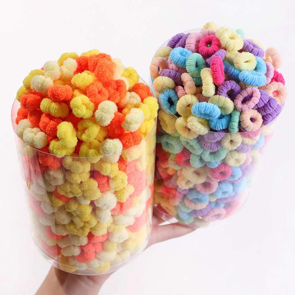 50/100PCS Children Colorful Hair Rubber Band Elastic Hairband Wave Scrunchie for Baby Girls Hair Accessories Kids Head Rope
