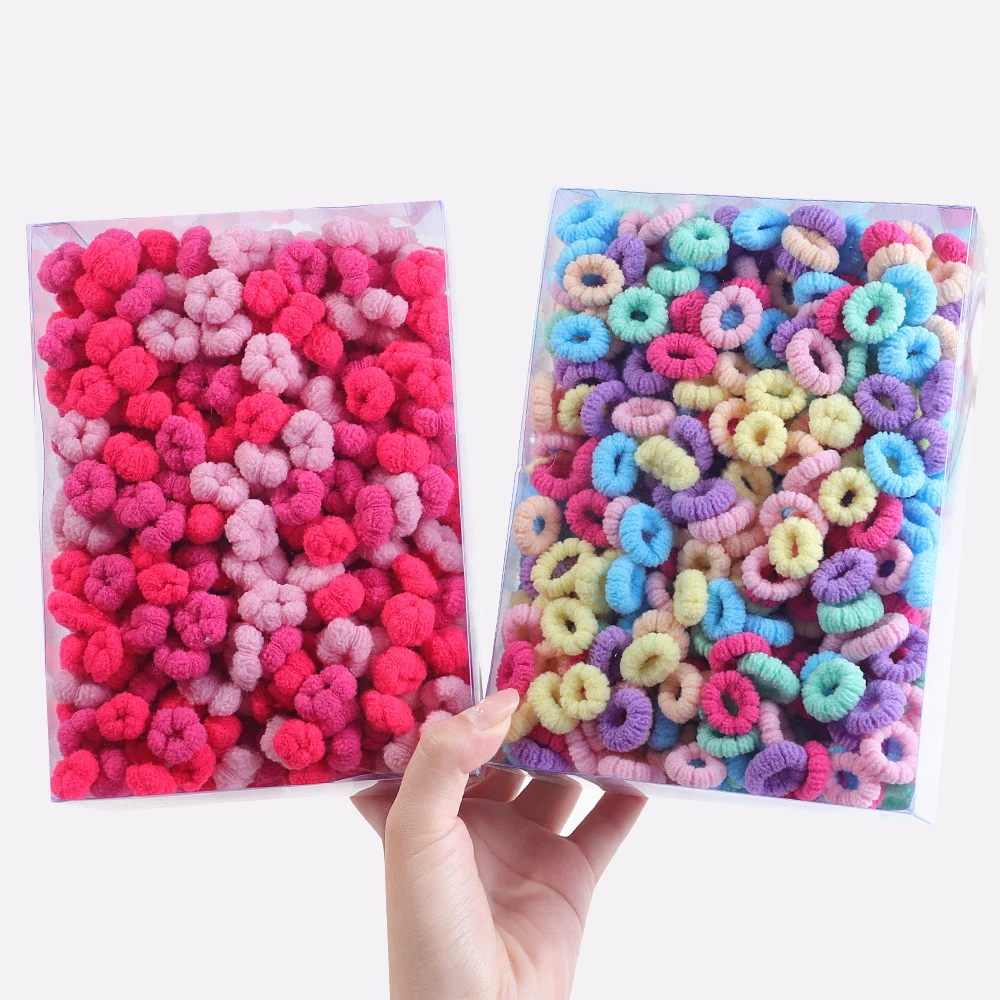 50/100PCS Children Colorful Hair Rubber Band Elastic Hairband Wave Scrunchie for Baby Girls Hair Accessories Kids Head Rope