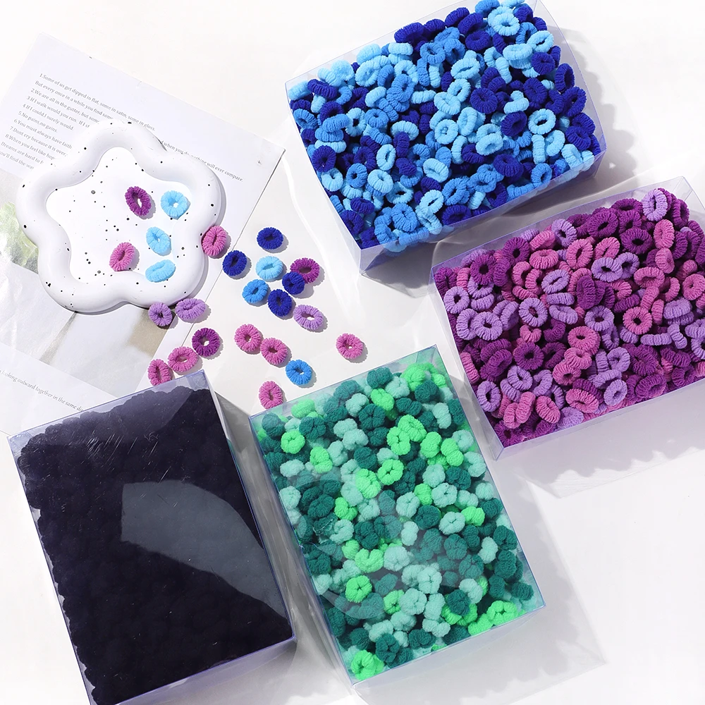 50/100PCS Children Colorful Hair Rubber Band Elastic Hairband Wave Scrunchie for Baby Girls Hair Accessories Kids Head Rope