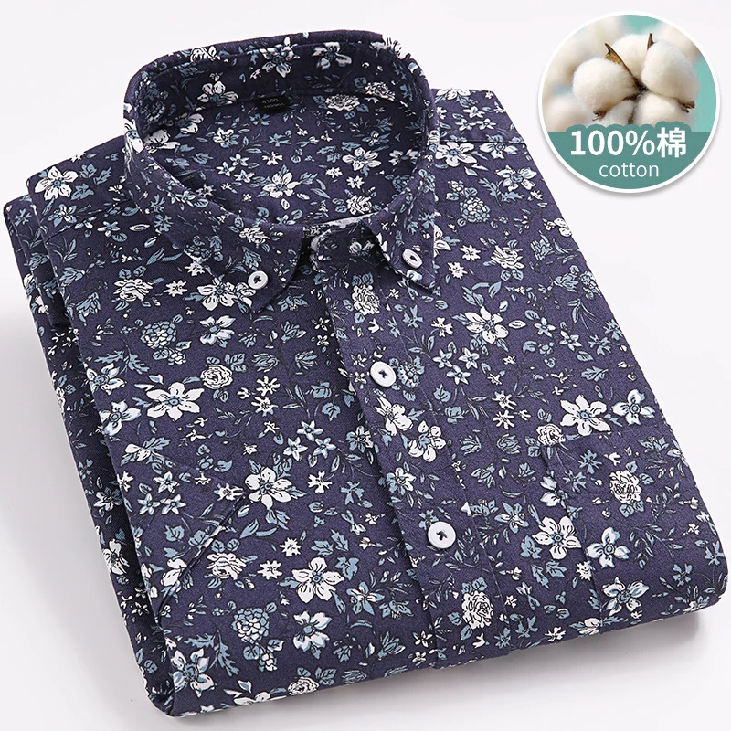 Larger Size 7XL 6XL Classic Men's Short Sleeve Shirt 100% Oxford Cotton Casual College Soft Plaid Stripe Solid Business Slim Fit