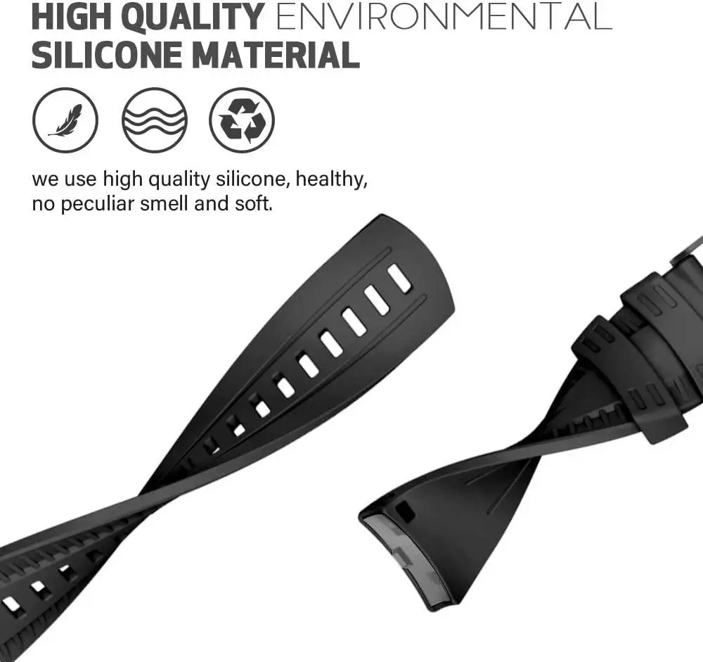 24mm Rubber Silicone Strap For Suunto 9 Smart Watch Wristband For Suunto 9 Baro Replacement Bracelet Spartan Sport Watch Band