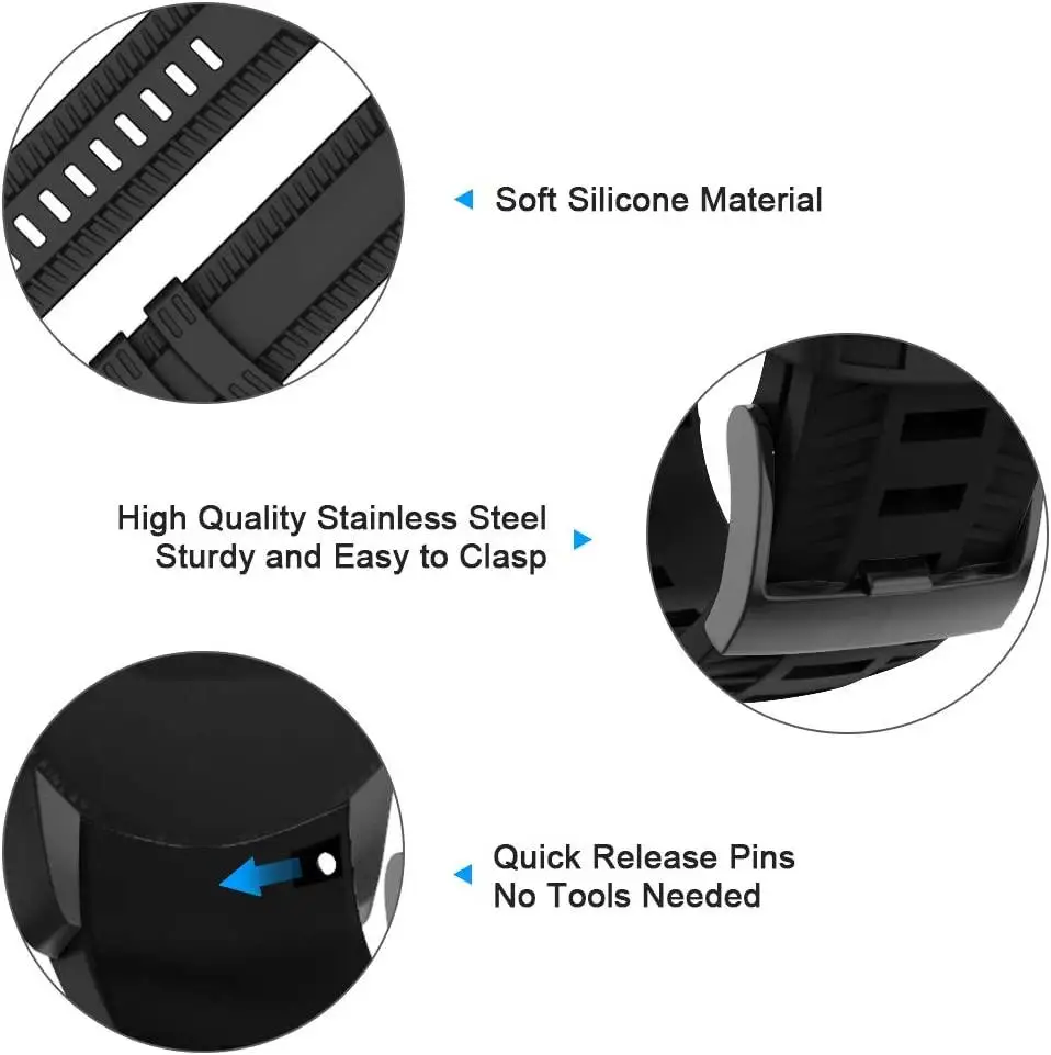 24mm Rubber Silicone Strap For Suunto 9 Smart Watch Wristband For Suunto 9 Baro Replacement Bracelet Spartan Sport Watch Band