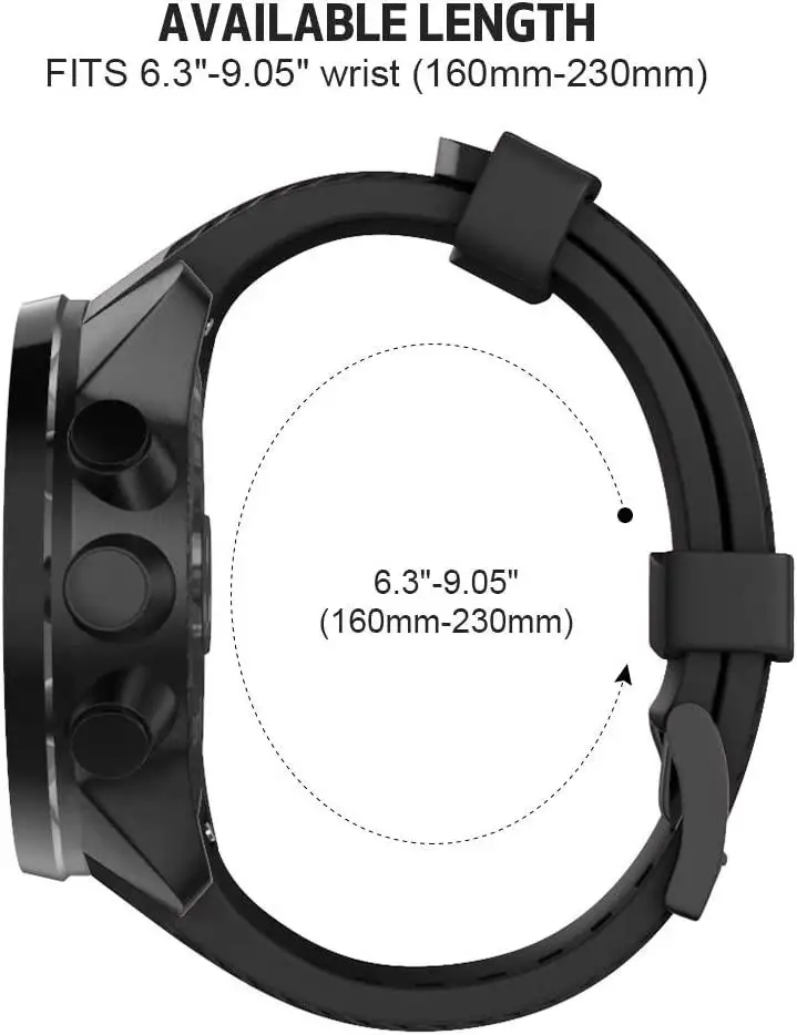 24mm Rubber Silicone Strap For Suunto 9 Smart Watch Wristband For Suunto 9 Baro Replacement Bracelet Spartan Sport Watch Band