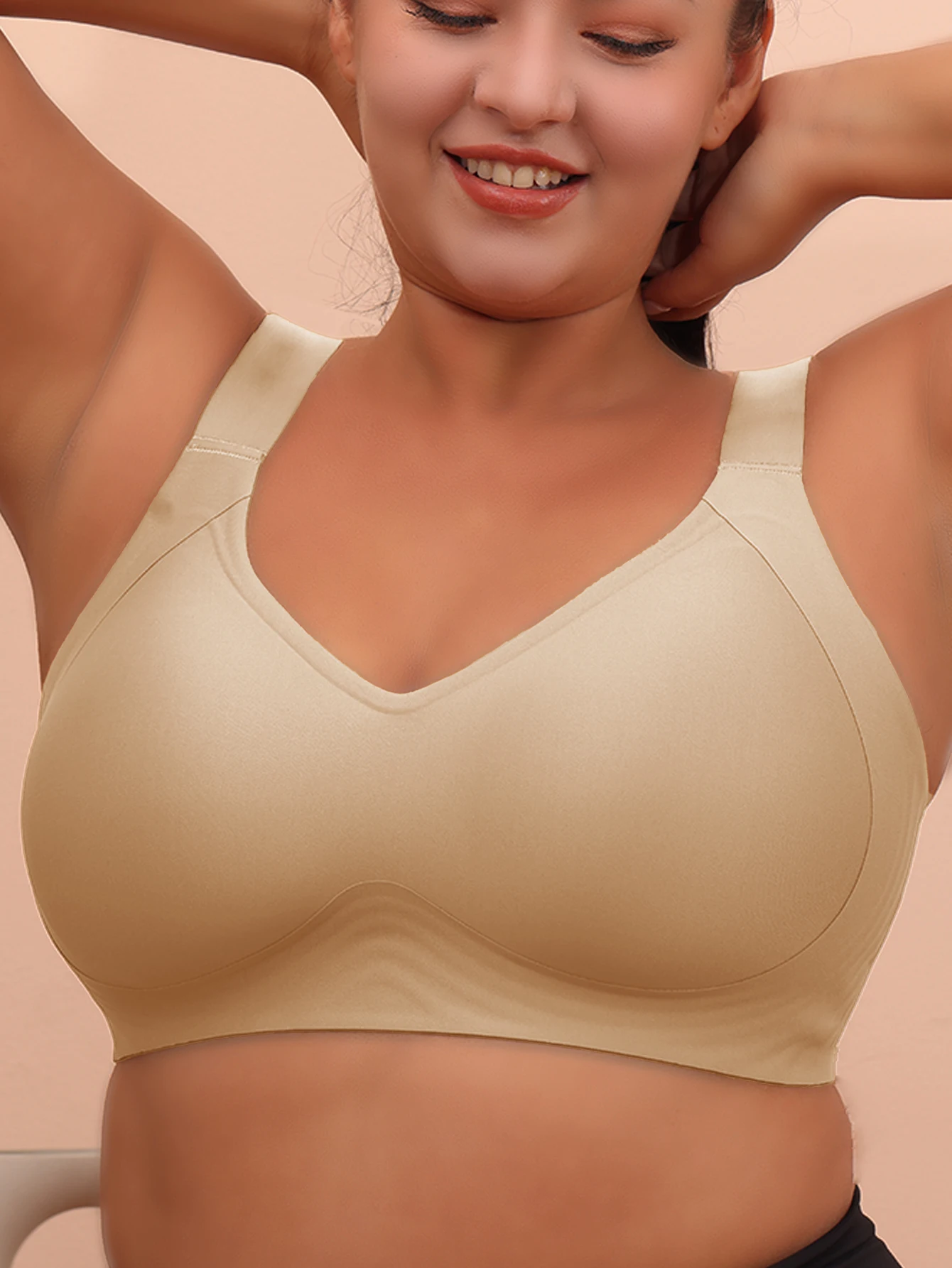 Big breasted sleeping bra for women 6XL without steel rims gathered without scars plus size vest yoga exercise anti sagging bra