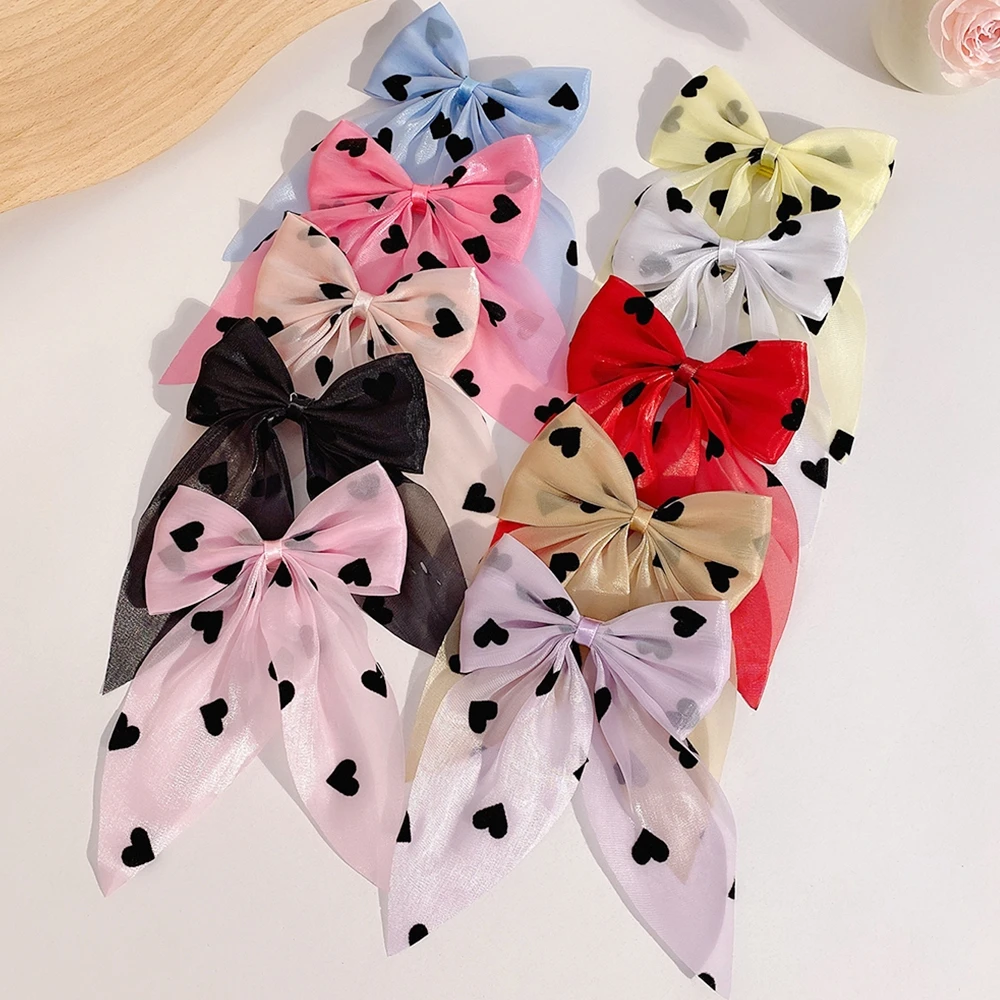 10pcs Cute Love Spotted Hair Clip Does Not Hurt Hair Sweet And easiest for match