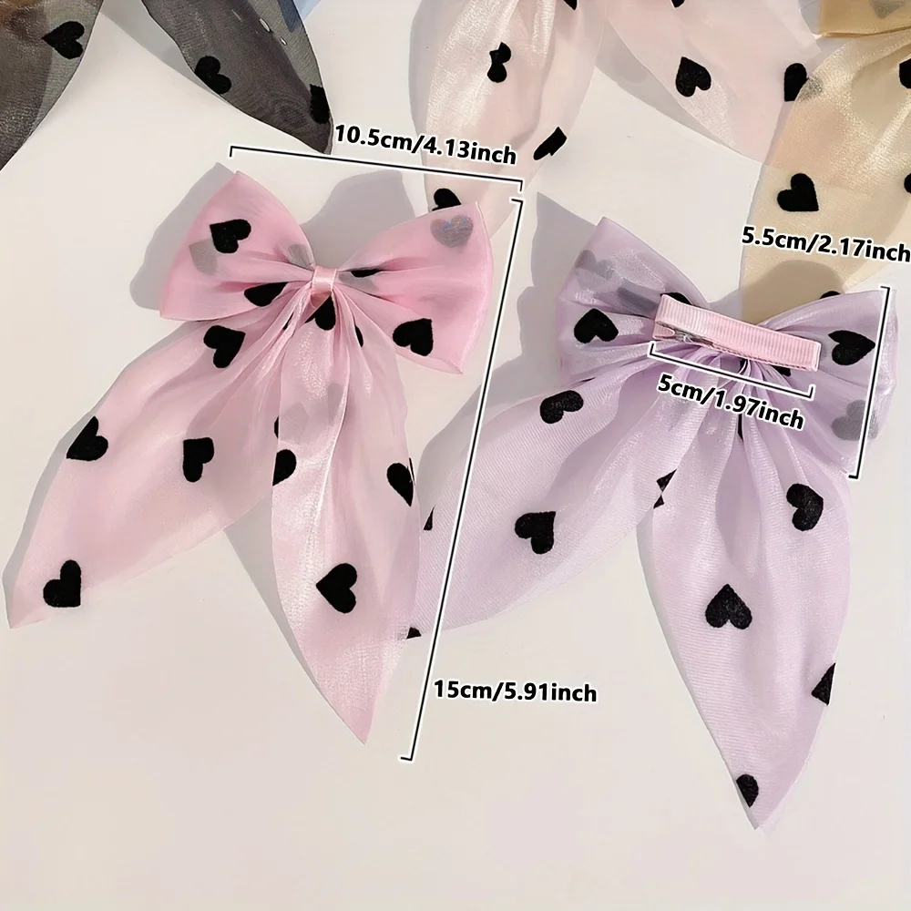 10pcs Cute Love Spotted Hair Clip Does Not Hurt Hair Sweet And easiest for match