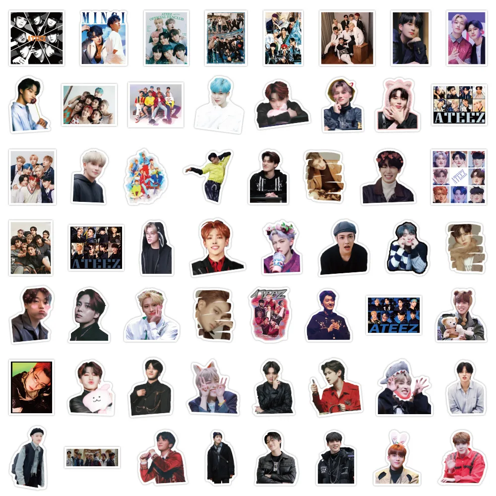 10/30/55/110PCS Kpop Korean Boy Group ATEEZ Sticker Graffiti Decoration Suitcase Phone Case Water Cup Laptop Waterproof Decal