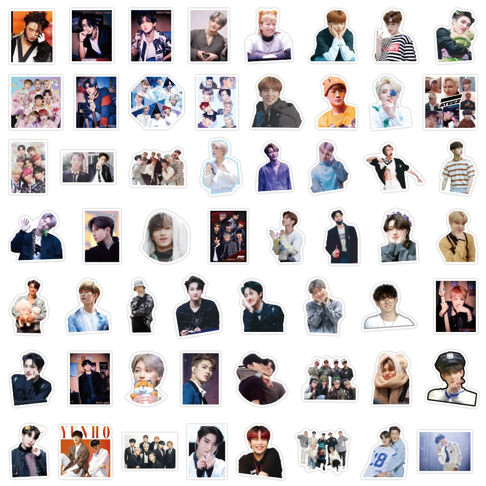 10/30/55/110PCS Kpop Korean Boy Group ATEEZ Sticker Graffiti Decoration Suitcase Phone Case Water Cup Laptop Waterproof Decal