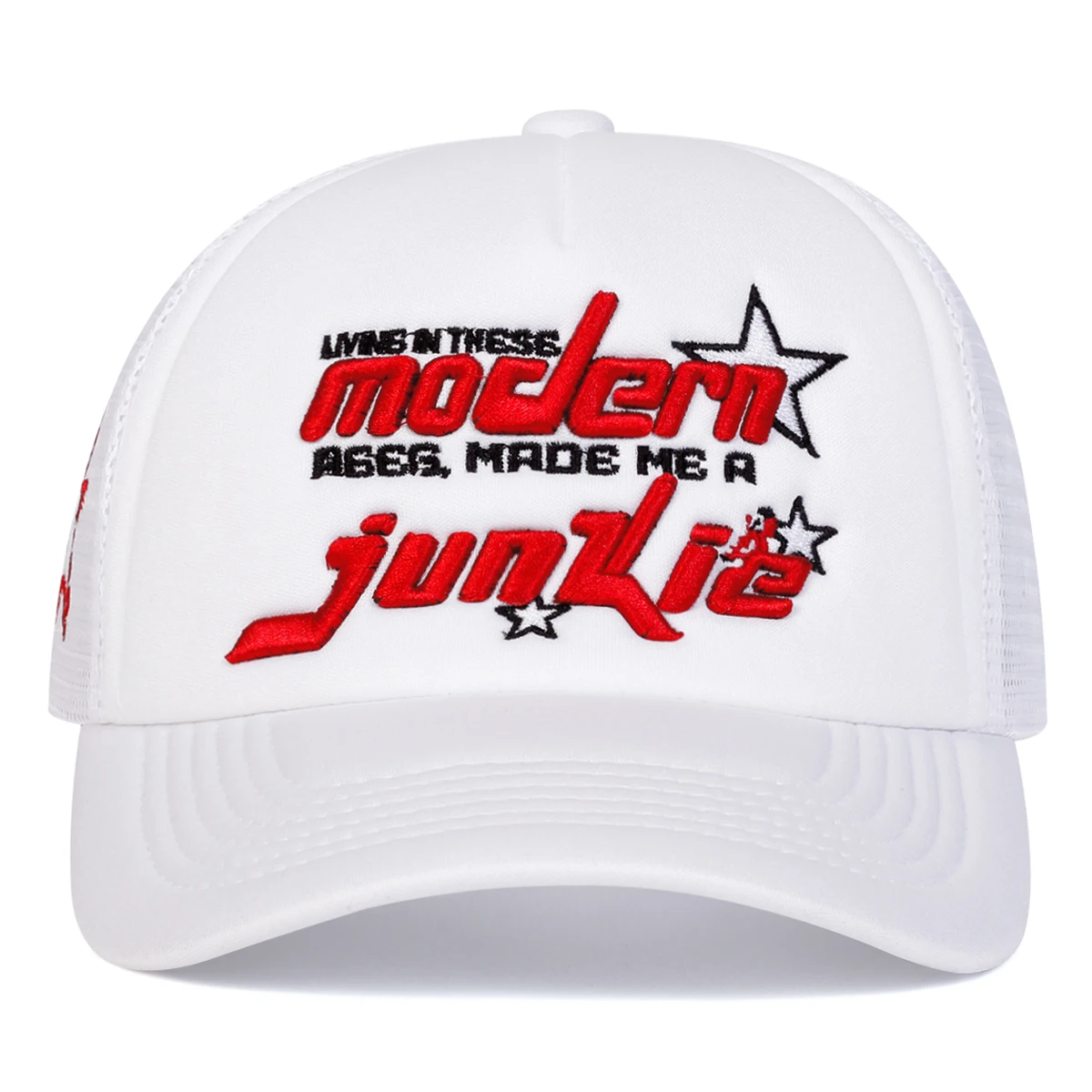 Unisex Modern Junkie Letter Embroidery Baseball Net Caps Spring and Summer Outdoor Adjustable Casual Hats Sunscreen Hat
