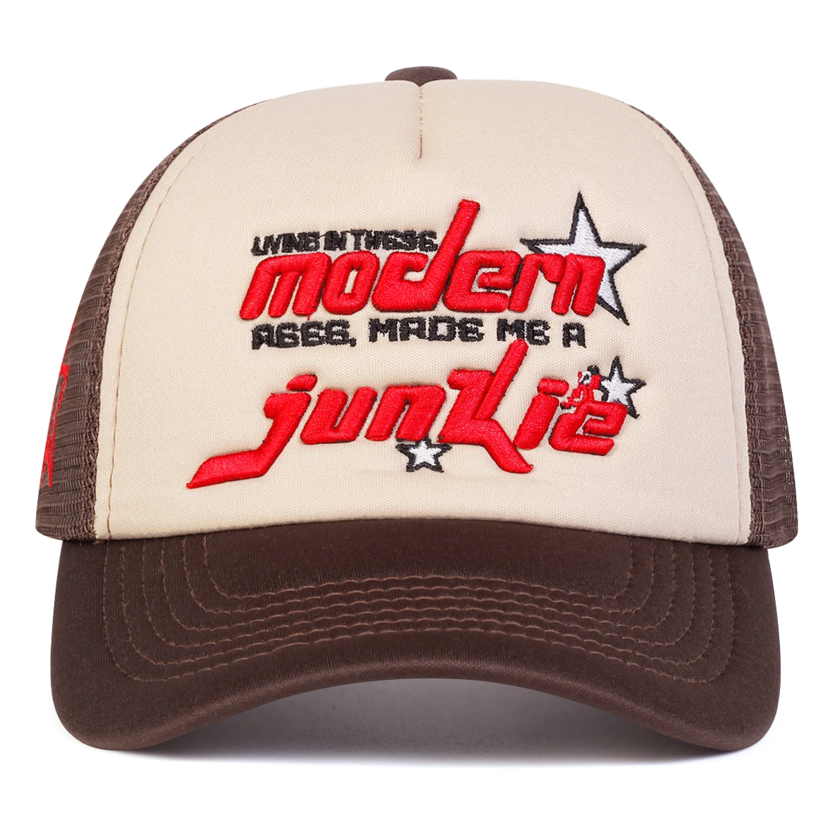 Unisex Modern Junkie Letter Embroidery Baseball Net Caps Spring and Summer Outdoor Adjustable Casual Hats Sunscreen Hat