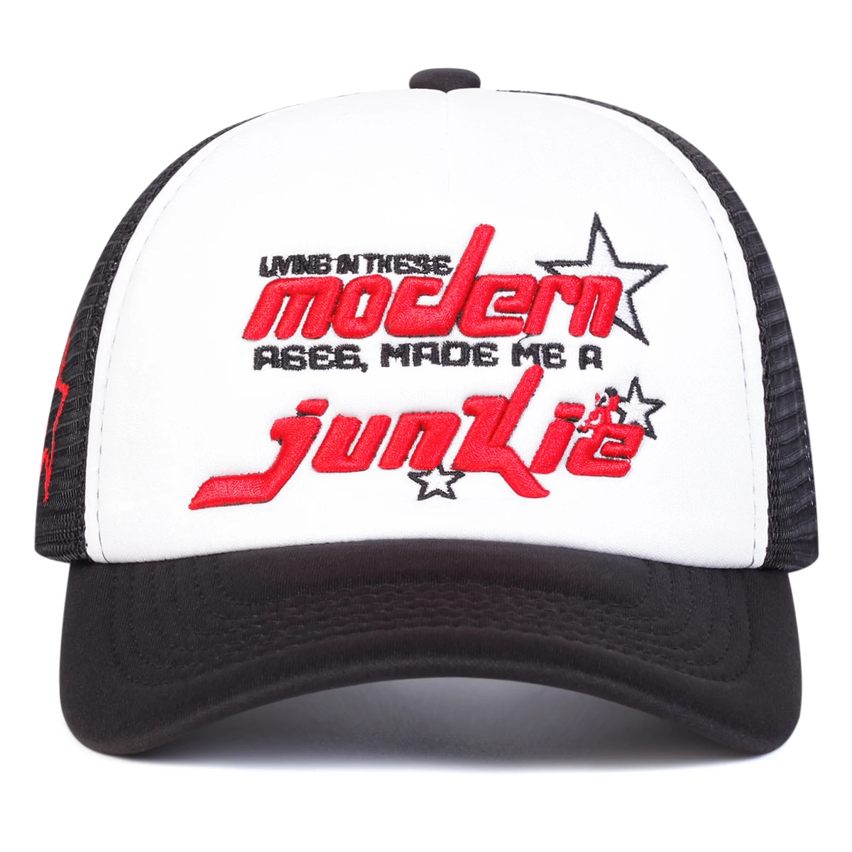 Unisex Modern Junkie Letter Embroidery Baseball Net Caps Spring and Summer Outdoor Adjustable Casual Hats Sunscreen Hat
