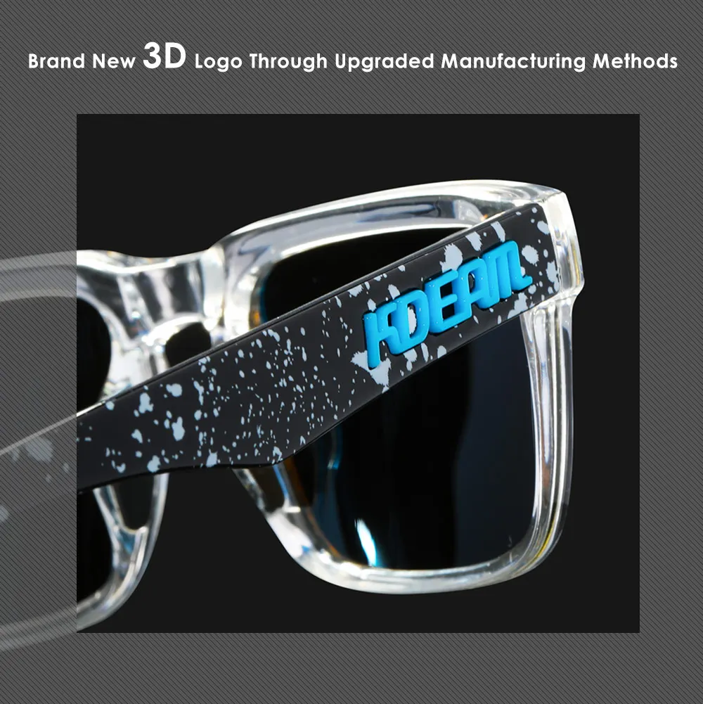 KDEAM Men's Polarized Sunglasses Square Casual Outdoors Sun Glasses Women Unisex Sunglass For Couple With New Package