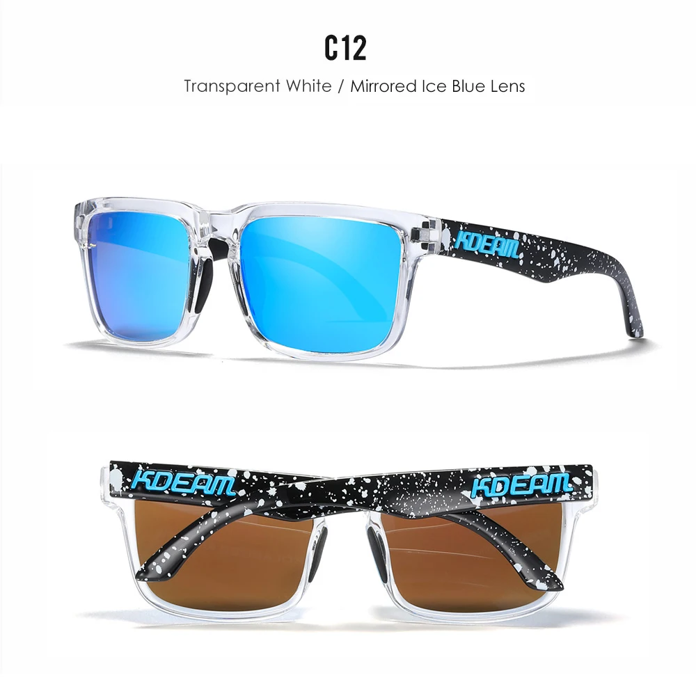 KDEAM Men's Polarized Sunglasses Square Casual Outdoors Sun Glasses Women Unisex Sunglass For Couple With New Package