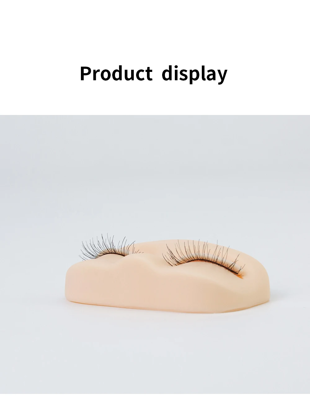 GLAMLASH Mini Lash Flat Model Head Practice Eyelash Extension Training Head With Removable Replacement Eyelids