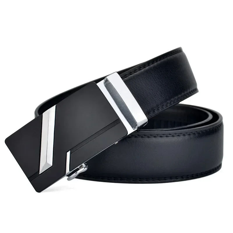 Men High Quality PU Leather Belt for Men Strap Metal Automatic Buckle LONG Plus Large Size 130 140 150 160 170 CM Belt