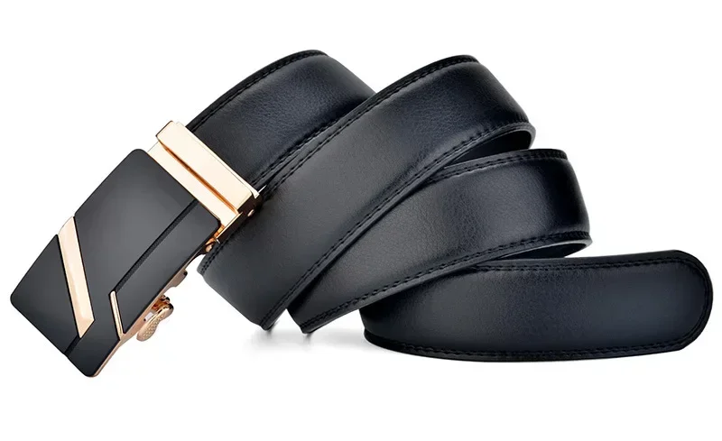 Men High Quality PU Leather Belt for Men Strap Metal Automatic Buckle LONG Plus Large Size 130 140 150 160 170 CM Belt