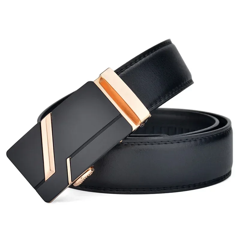 Men High Quality PU Leather Belt for Men Strap Metal Automatic Buckle LONG Plus Large Size 130 140 150 160 170 CM Belt