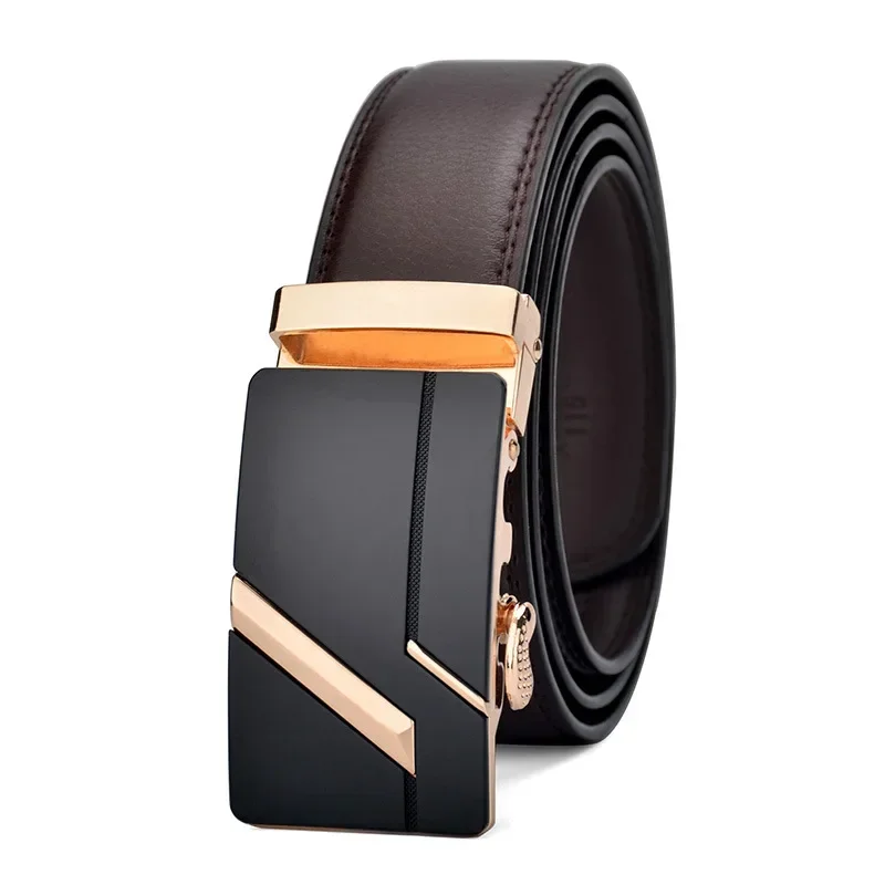 Men High Quality PU Leather Belt for Men Strap Metal Automatic Buckle LONG Plus Large Size 130 140 150 160 170 CM Belt