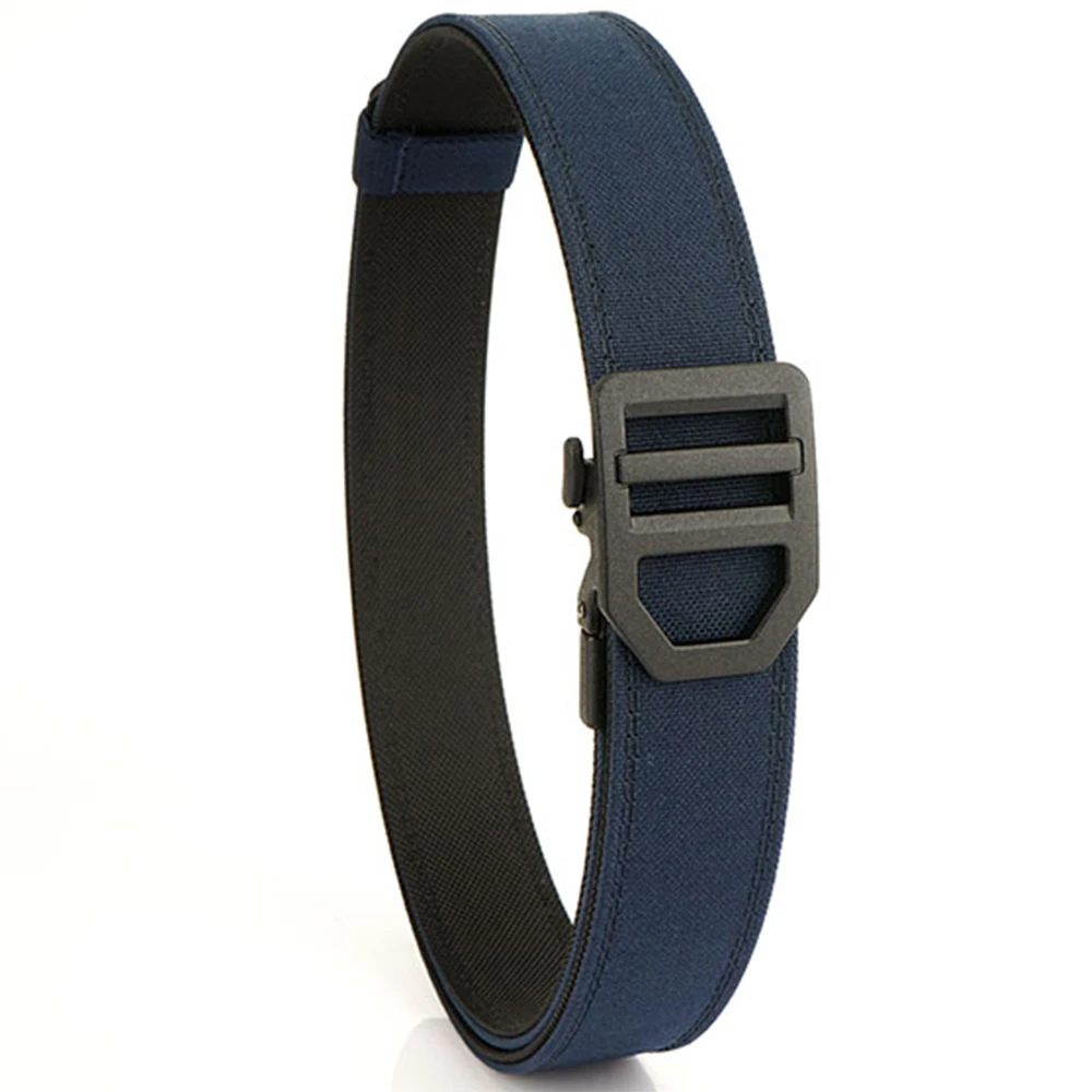 TUSHI EDC Hard Tactical Belt for Men Metal Automatic Buckle IPSC Gun Belt 1100D Nylon Military Belt Outdoor Sports Girdle Male