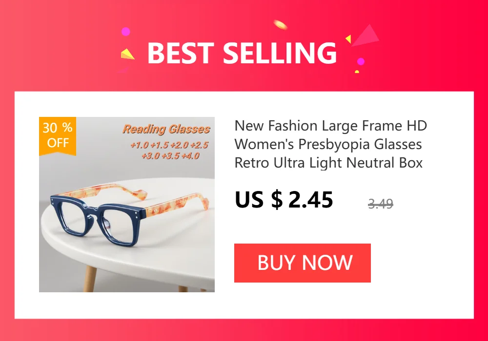 2024 New Sqaure Frame Reading Glasses Personalized Multicolor Elderly Eyewear High-definition Anti Blue Light Presbyopia Eyewear