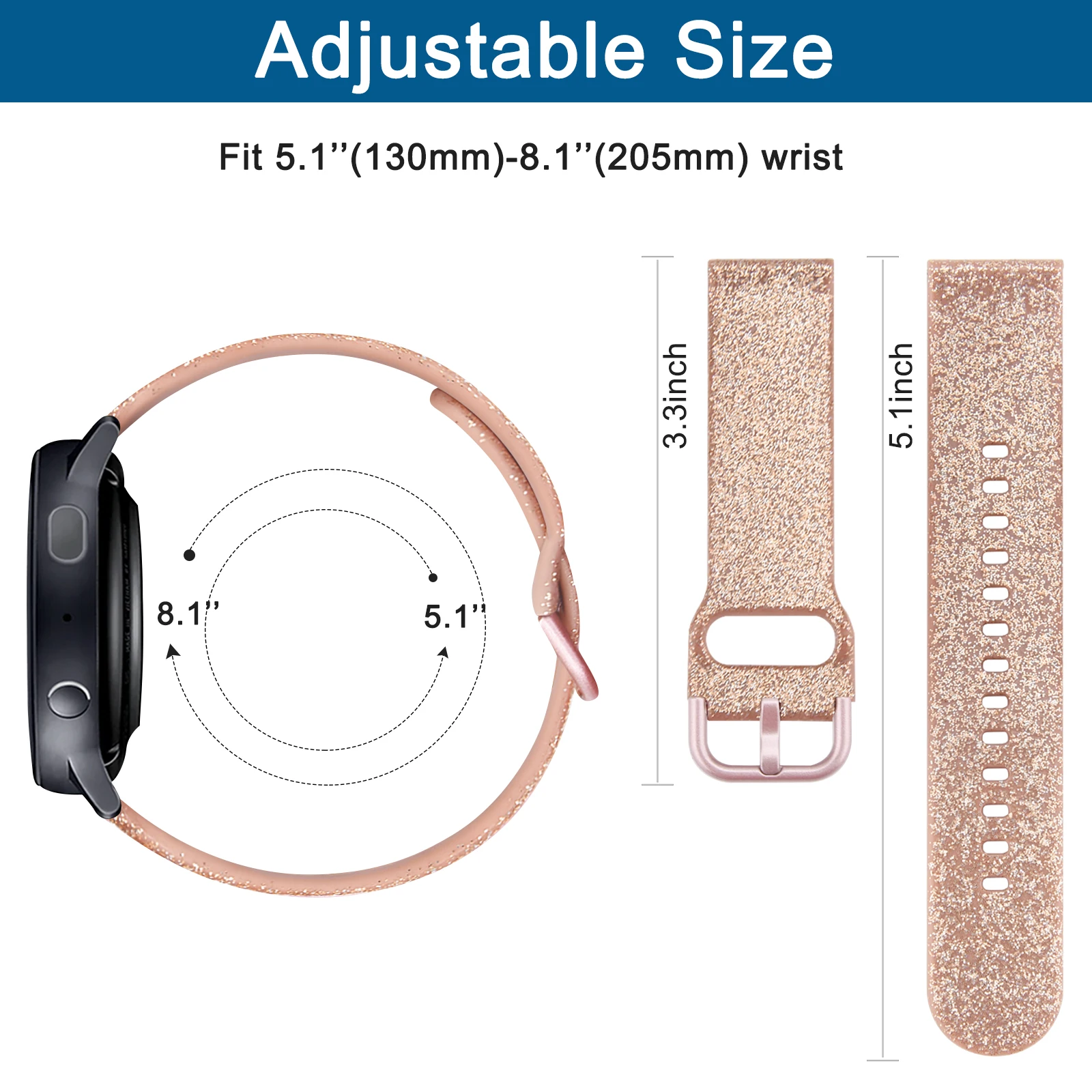 20mm Band For Samsung Galaxy Watch 7 6 5 4 40/44mm Strap For Galaxy Watch 4 6 Classic/Active 2/5Pro/Watch 3 41mm Bracelet