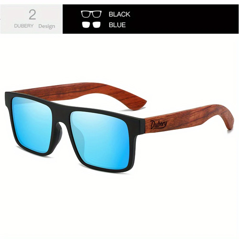 DUBERY Wooden Polarized UV400 Protection Sunglasses For Men And Women 6 Colors Model 833