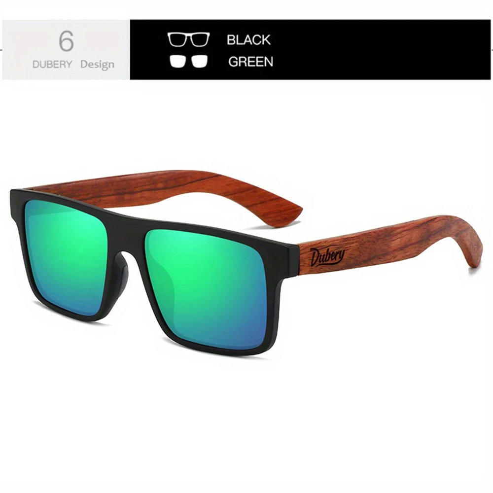 DUBERY Wooden Polarized UV400 Protection Sunglasses For Men And Women 6 Colors Model 833