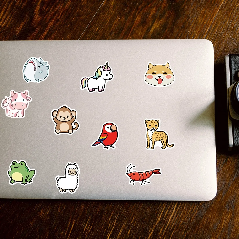 100/300PCS Mix Cute Cartoon Animals Graffiti Stickers DIY Phone Guitar Laptop Notebook Suitcase Cup Waterproof Sticker Kids Toy