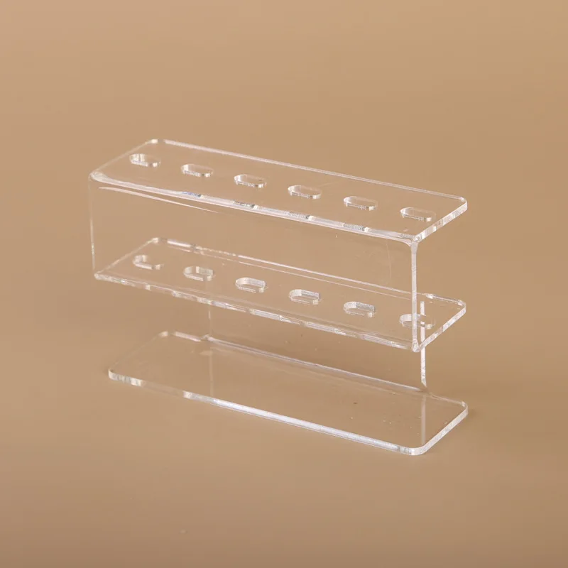 6-Hole Acrylic Tweezer Storage Rack Professional Eyelash Extension Display Stand Space Saving Tweezers Organizer Makeup Tools