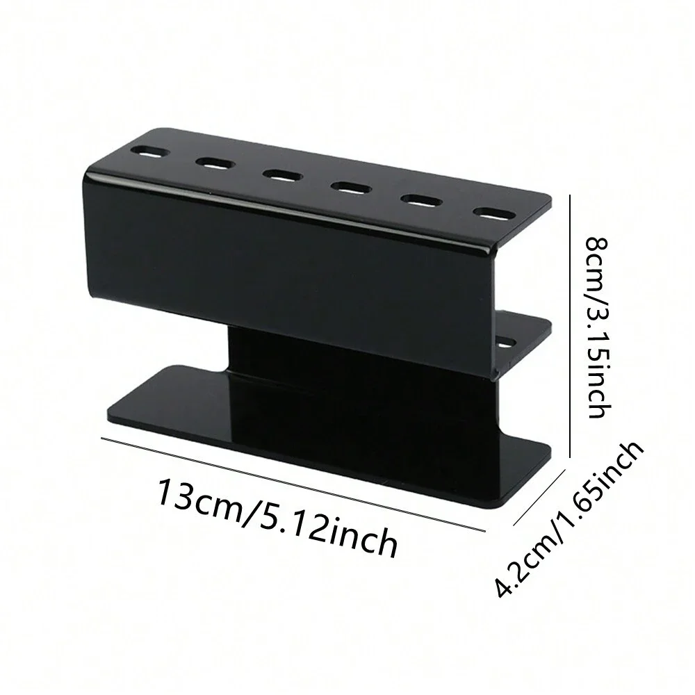 6-Hole Acrylic Tweezer Storage Rack Professional Eyelash Extension Display Stand Space Saving Tweezers Organizer Makeup Tools
